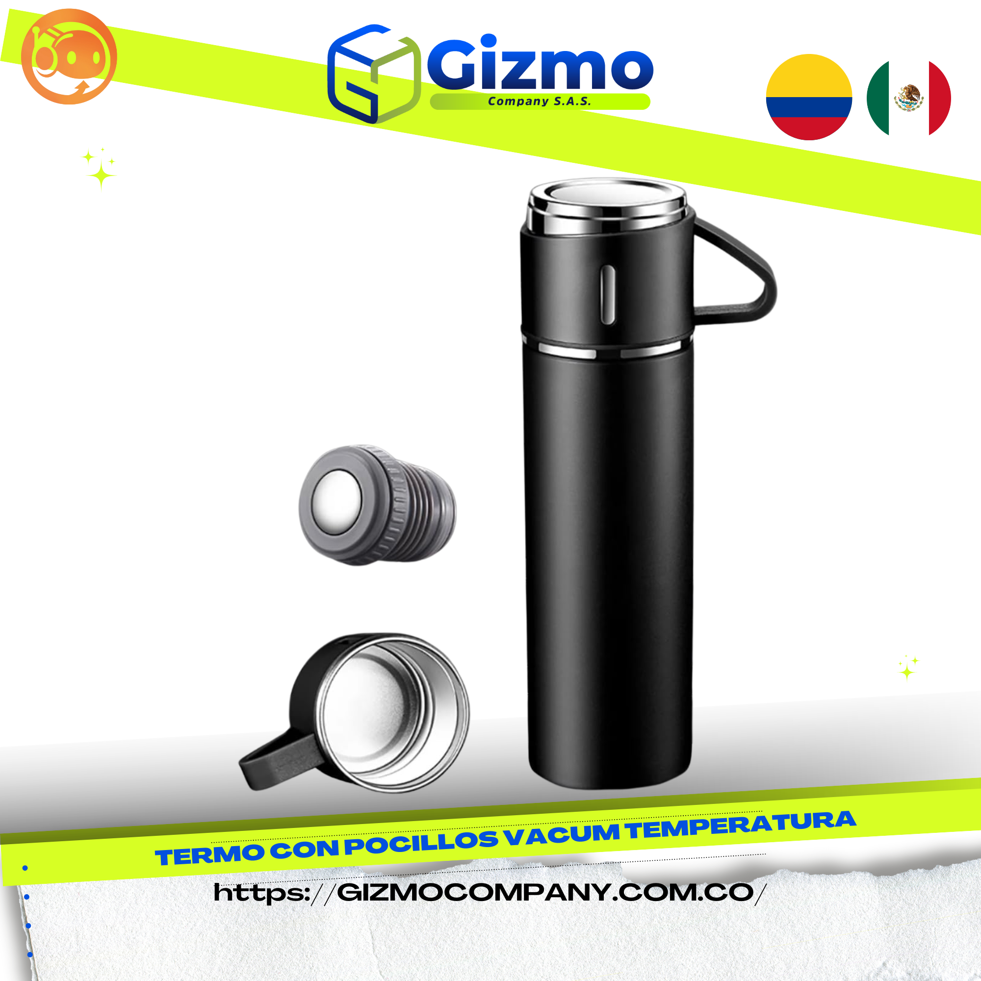 Termo Con Pocillos Vacum Temperatura